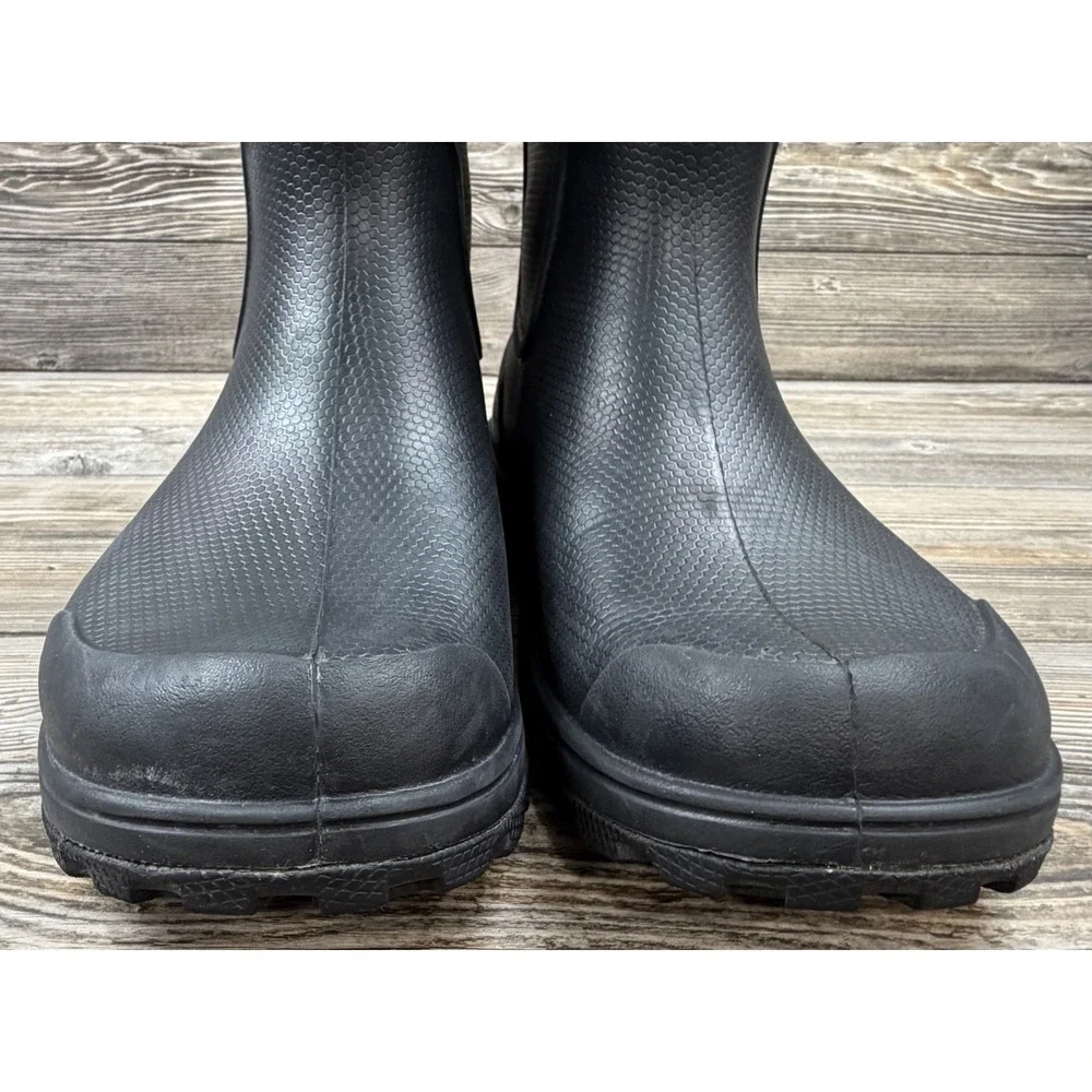 Crocs Rubber Wellie Rain Boot Black Mens Size 12 Slip-On Muck Chore Barn Boots